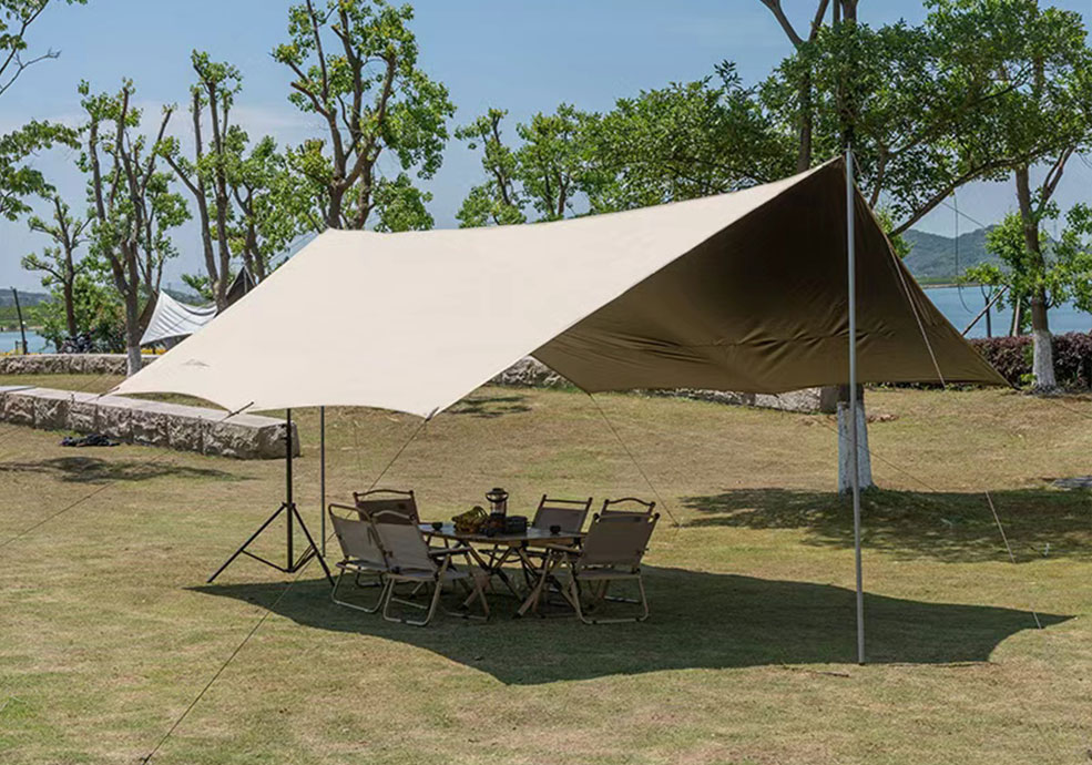 Buitenluifel van 150D Oxford-stof met zeildoek met titaniumzwarte coating