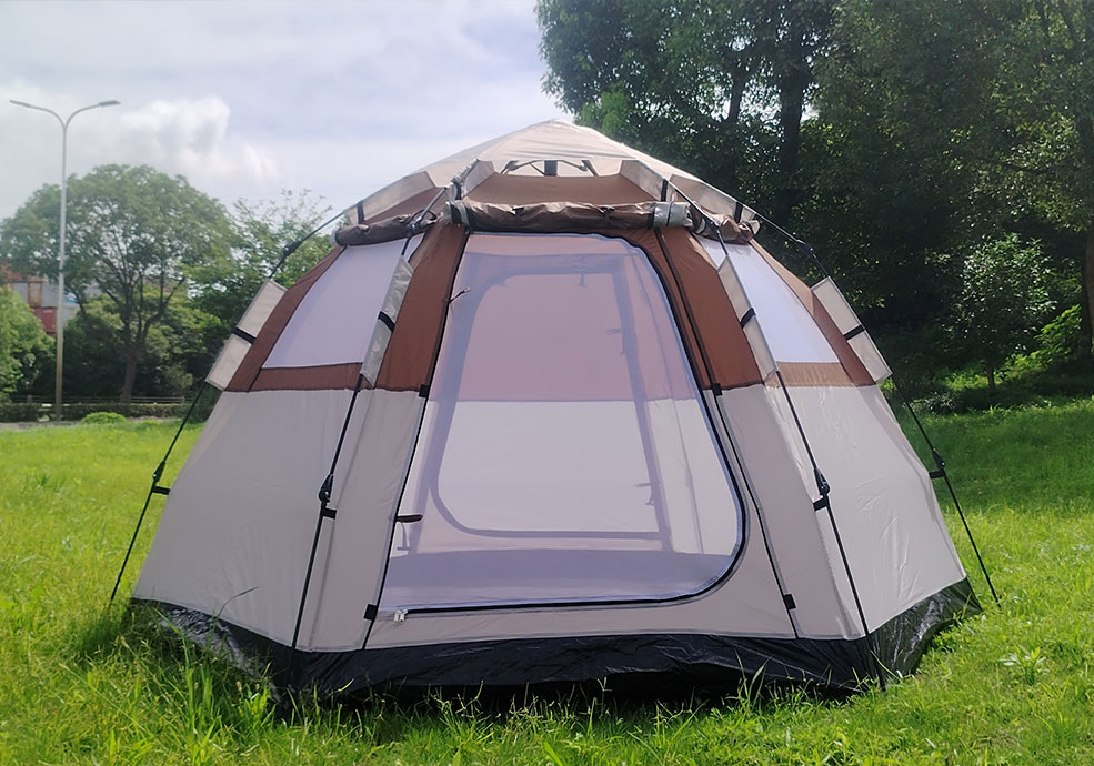 Zeshoekige automatische tent van 260x260x150 cm
