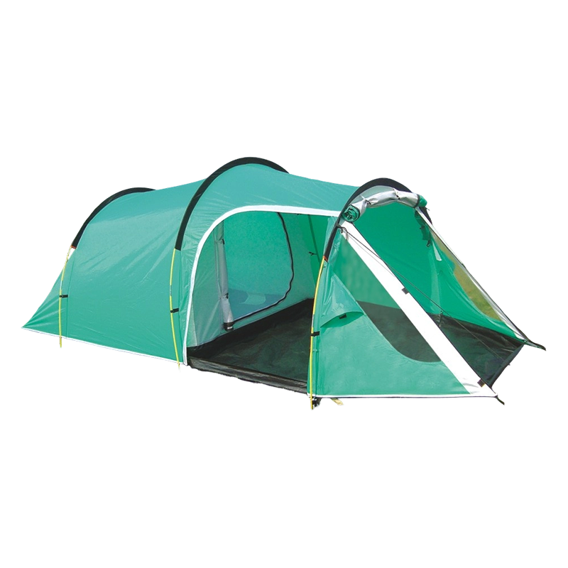 Tunneltent voor 2-3 personen voor kamperen met één kamer en één woonruimte