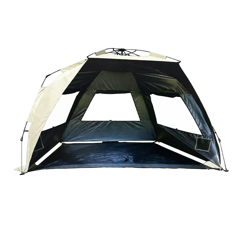 Titanium verduisterende strandtent met zonwering